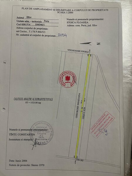 Peris Ilfov, Strada Piersicariei